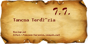 Tancsa Terézia névjegykártya